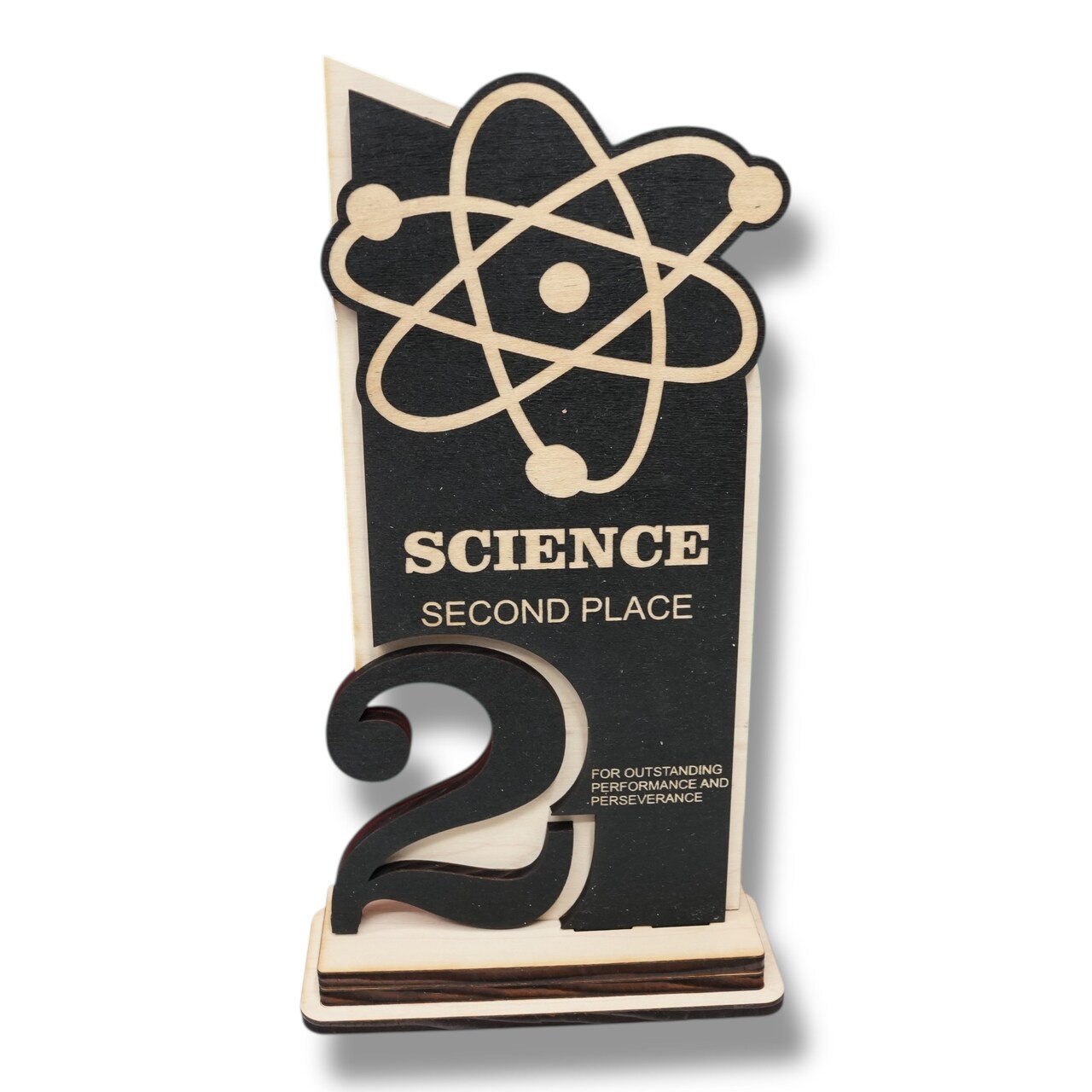 Trophy Award - CUSTOM - Science - 1st 2nd 3rd Place - 9x5 Inches